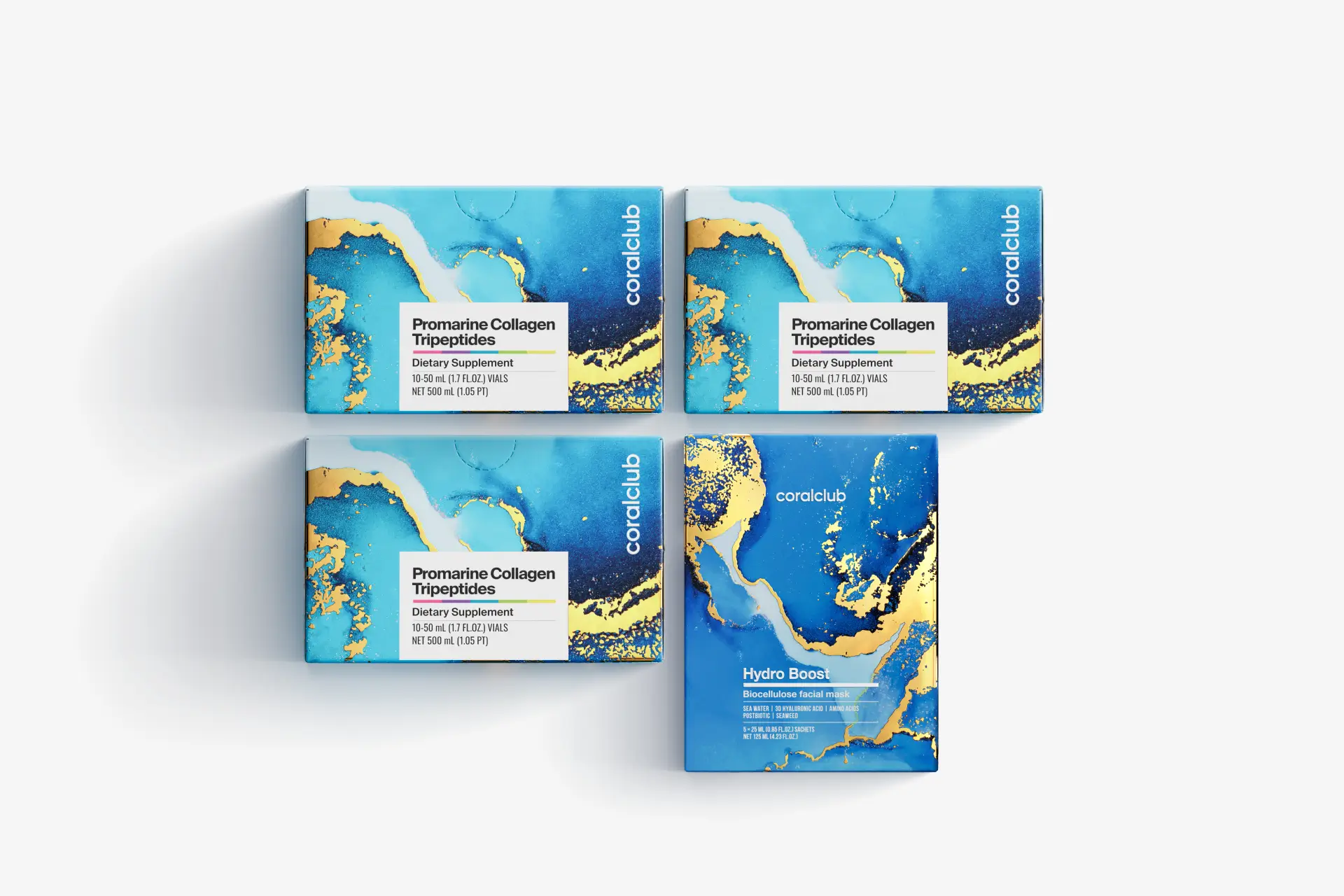 Promarine Collagen Tripeptides + Hydro Boost Biocellulose facial mask